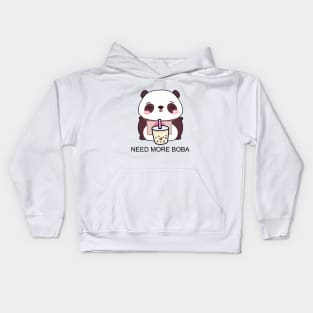 Cute Little Panda Needs More Boba! Kids Hoodie